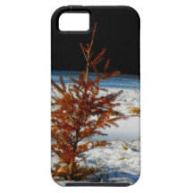 Red Tree in Snow iPhone 5 Covers