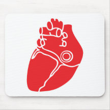 Red Valentine's Day Heart Mouse Pad