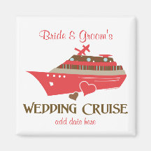 Red Wedding Cruise Favours Fridge Magnets