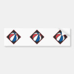 red white and blue basketball bumper sticker