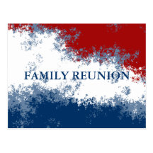 Red White and Blue Reunion Postcard
