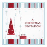 red white blue christmas invitation invitations