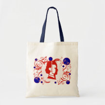 Red White & Blue Graduate Canvas Bag