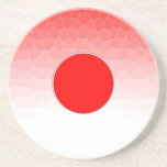 Red white stained glass drink coaster