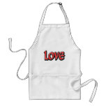 Red & White Star Love Apron