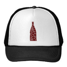 Red Wine Bottle Trucker Hats