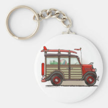 Red Woody Wagon Key Chains