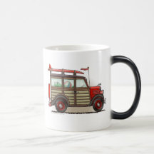 Red Woody Wagon Mugs