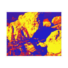 Red yellow blue rock abstract Ft. Pierce Canvas Print