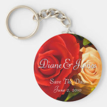 Red Yellow Rose Key Chains