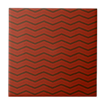 Red Zig Zag Pattern Ceramic Tiles
