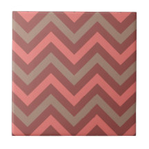 Red Zig Zag Pattern Tile