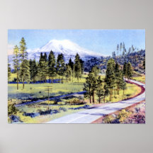 Redding California Mount Shasta from Pacific Highw Print
