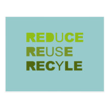 Reduce Reuse Recycle Post Cards