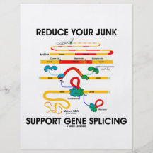 Reduce Your Junk Support Gene Splicing (RNA Humour Flyer Design