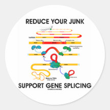 Reduce Your Junk Support Gene Splicing (RNA Humour Sticker