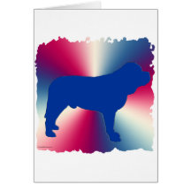 RedWhiteBlueMastiff Greeting Cards