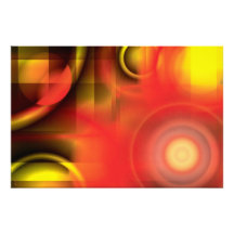 RedYellow Abstract Photo Print