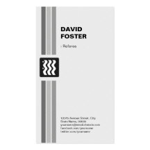 Referee - Modern Black White Business Cards