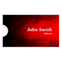 Referee - Modern Dark Red Business Card Templates