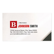 Referee - Simple Chic Red Business Card
