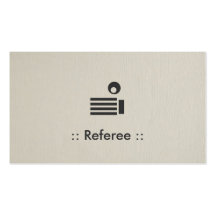 Referee Simple Elegant Professional Business Cards