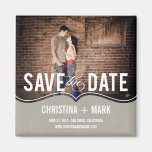 Refined Elegance Save The Date Magnet - Khaki