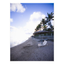 Reflected water on beach photo print