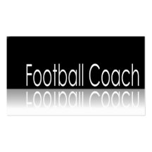Reflective Text - Football Coach - Business Card