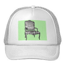 Regency chair in lime green trucker hats