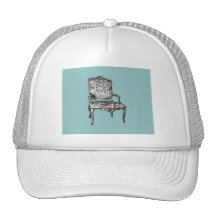 Regency chair in turquoise hats