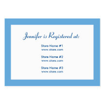 Registry Card - Blue Polka Dots Business Cards