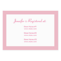 Registry Card - Pink Polka Dots Business Card