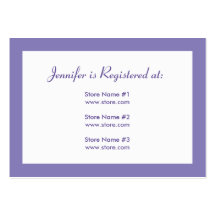 Registry Card - Purple Polka Dots Business Card