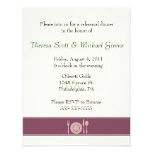 Rehearsal dinner invite - crimson