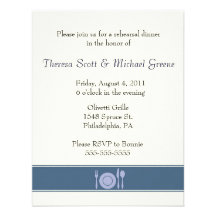 Rehearsal dinner invite - navy