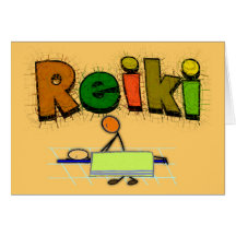 Reiki Stick People Design Gifts Greeting Cards