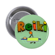 Reiki Stick People Design Gifts Pin