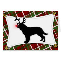 Reindeer American Water Spaniel Christmas Card