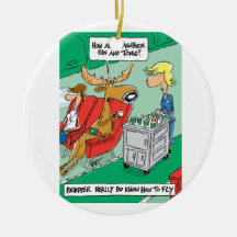 Reindeer DO know how to fly! Ornaments