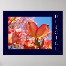 Rejoice art prints Nature Landscape Pink Dogwood