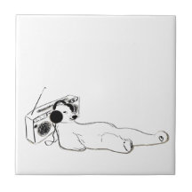 relax music polar bear ceramic tiles