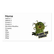 release the kraken business card templates