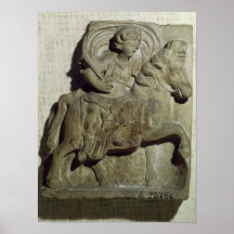 Relief of Epona, Gaulish goddess Posters