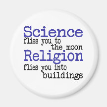 Religion and Science Fridge Magnet