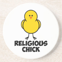 Religious Chick Drink Coaster