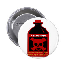 Religious Poison Pinback Button