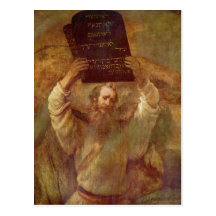 Rembrandt Harmensz. van Rijn Moses mit den Gesetze Post Card