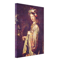 Rembrandt van Rijn - Portrait of Saskia as Flora Gallery Wrap Canvas