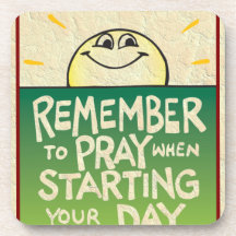 Remember to Pray Everyday Beverage Coasters